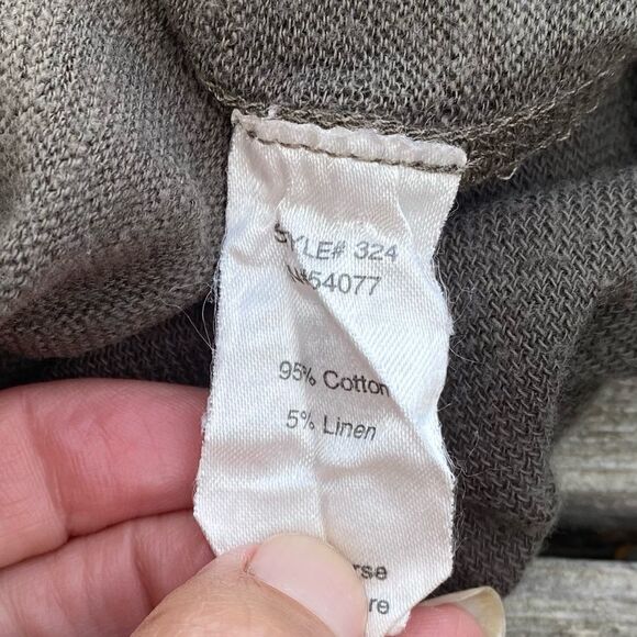 Cabi Vintage Olive Green Cotton/Linen Blend Short Sleeve Tee/Blouse. Size Small. - Picture 3 of 4